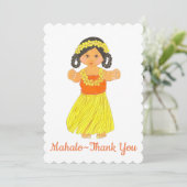 カスタムMahalo – ありがとう～ハワイアンルアウ（ハワイ式宴会）カード サンキューカード (スタンド正面)