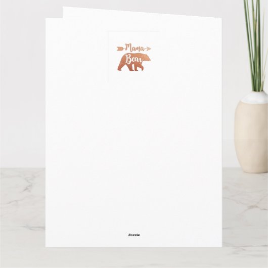カスタムMAMAベアサンフラワーママ誕生日マザーデイ カード (裏面)