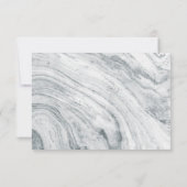 カスタムMarble RSVP結婚、Chic 出欠カード (裏面)