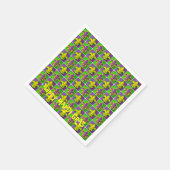 カスタムMARDI GRAS（紋章の）フラ・ダ・リ使い捨て紙 スタンダードカクテルナプキン (角)