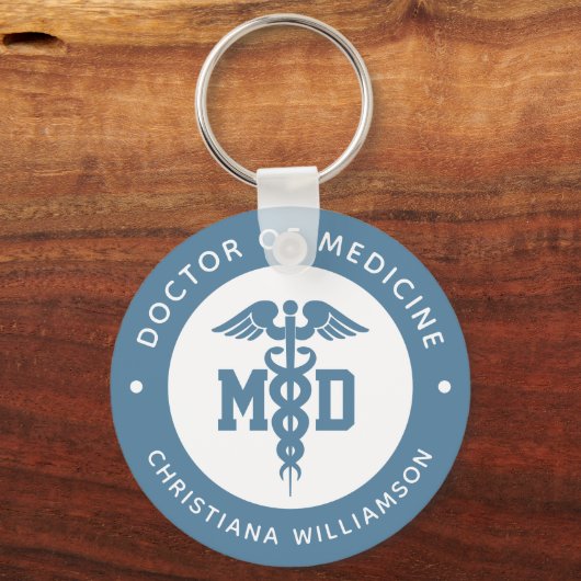 カスタムMD医学博士の卒業 キーホルダー (正面)