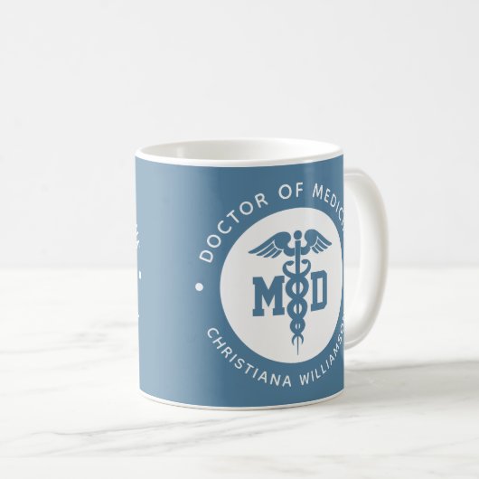 カスタムMD医学博士の卒業 コーヒーマグカップ (正面右)