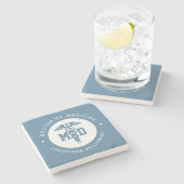 カスタムMD医学博士の卒業 ストーンコースター (横)