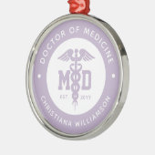 カスタムMD医学博士の卒業 メタルオーナメント (左)