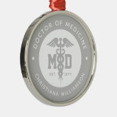 カスタムMD医学博士の卒業 メタルオーナメント (右)
