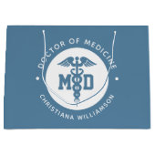 カスタムMD医学博士の卒業 ラージペーパーバッグ (正面)