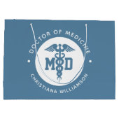 カスタムMD医学博士の卒業 ラージペーパーバッグ (裏面)