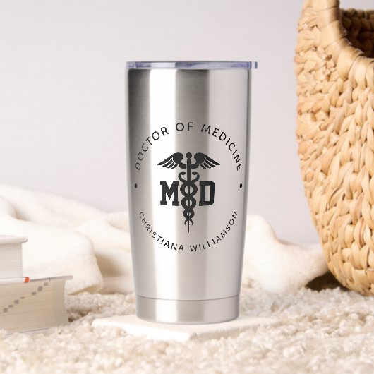カスタムMD医学博士の卒業 保温保冷タンブラー (リビング)