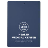 カスタムMedical Clinic Healthcare Navy Blue クリップボード (裏面)