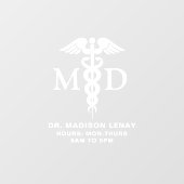 カスタムMedical Doctor MD Caduceus営業時間 ウィンドウサイン (シート)