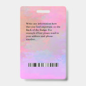 カスタムMedical Photo LogoバーコードIDカード バッジ (裏面)