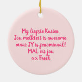 カスタムMELKTERTアフリカアンセボエレメイジー セラミックオーナメント (裏面)