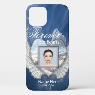 カスタムMemorial Angel Wingsハート写真の追加 iPhone 12 Proケース