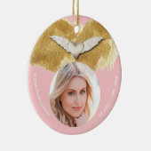 カスタムMemorial Angel Wings Keepsake写真 セラミックオーナメント (右)