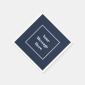 カスタムMessage NavyとLight Blueパーティー スタンダードカクテルナプキン (角)