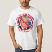 カスタムMESSAGE No Donald Trump Tシャツ (正面)