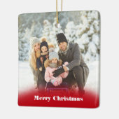 カスタムMessage Photo Christmasセラミックオーナメント セラミックオーナメント (左)