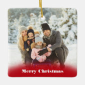 カスタムMessage Photo Christmasセラミックオーナメント セラミックオーナメント (正面)