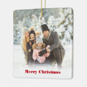 カスタムMessage Photo Christmasセラミックオーナメント セラミックオーナメント (左)