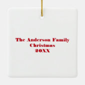 カスタムMessage Photo Christmasセラミックオーナメント セラミックオーナメント (裏面)