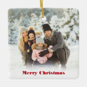 カスタムMessage Photo Christmasセラミックオーナメント セラミックオーナメント (正面)