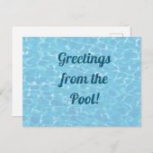 カスタムMessage Swimming Poolはがき シーズンポストカード (正面/裏面)