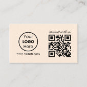 カスタムMicrosoft QRコードとの接続 |会社のロゴ 名刺 (正面)