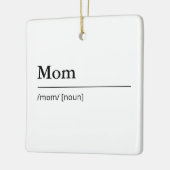 カスタムMom定義の白モダン辞書 セラミックオーナメント (左)