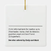 カスタムMom定義の白モダン辞書 セラミックオーナメント (裏面)