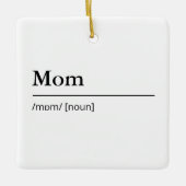 カスタムMom定義の白モダン辞書 セラミックオーナメント (正面)