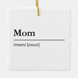 カスタムMom定義の白モダン辞書 セラミックオーナメント