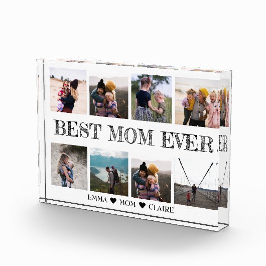 カスタムmom用のギフト写真コラージアクリルブロック フォトブロック (右)