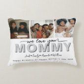 カスタムMommyエレガント Photo collageを愛している アクセントクッション (正面)