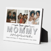 カスタムMommyエレガント Photo collageを愛している フォトプラーク (側面)