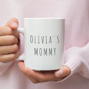 カスタムMOMMY写真と名前 贈パーソナライズされた物 コーヒーマグカップ