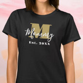 カスタムMommy金ゴールドMonogramが年表を作成 Tシャツ