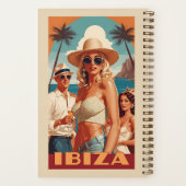 カスタムMonogram Ibiza，スペイン旅行ポスター ノートブック (裏面)