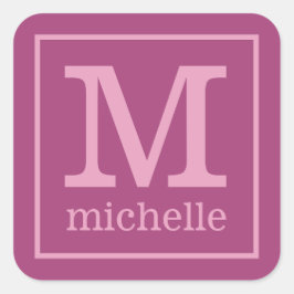 カスタムMonogram & Nameスタンプ スクエアシール