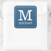 カスタムMonogram & Nameスタンプ スクエアシール (バッグ)