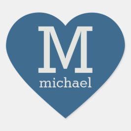 カスタムMonogram、Name & Colorスタンプ ハートシール