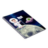 カスタムMoon Kidsのフォトスペースマン ノートブック (右側)