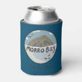 カスタムMORRO ROCKセントラルカリフォルニアビーチアート 缶クーラー (缶正面)