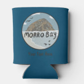 カスタムMORRO ROCKセントラルカリフォルニアビーチアート 缶クーラー (裏面)