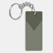 カスタムMoss Green Chevron Keychain – カスタマイズ可能 キーホルダー (正面左)