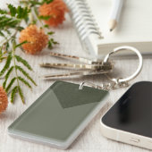 カスタムMoss Green Chevron Keychain – カスタマイズ可能 キーホルダー (正面右)