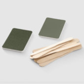 カスタムMoss Green Duoハンドファン – 長方形 ハンドファン (組立なし)
