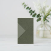 カスタムMoss Green Textured Triangle名刺 名刺 (スタンド正面)