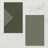カスタムMoss Green Textured Triangle名刺 名刺 (正面/裏面)
