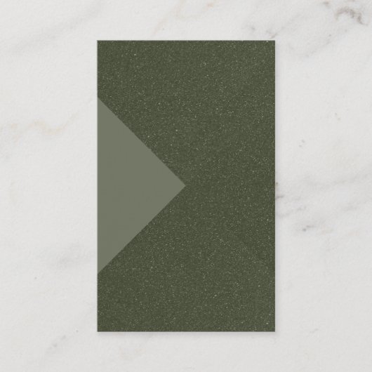 カスタムMoss Green Textured Triangle名刺 名刺 (正面)