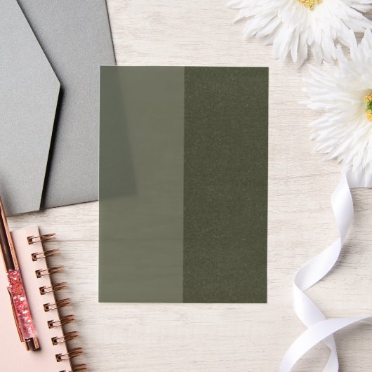 カスタムMoss Vellum Overlay – スプリットスタイル ベラム紙招待状 (ウェディング)